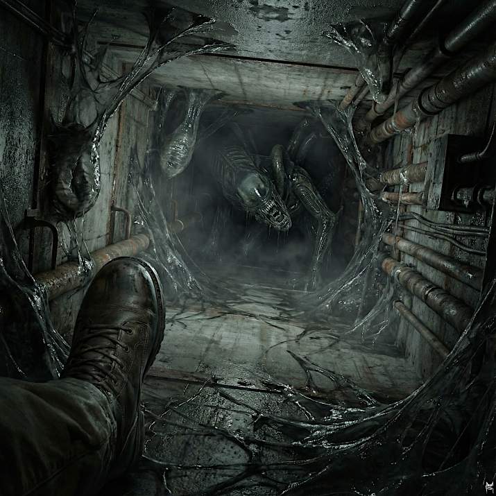 alien in ventilation shaft (neill blomkamp's unmade 'alien 5') (v1)